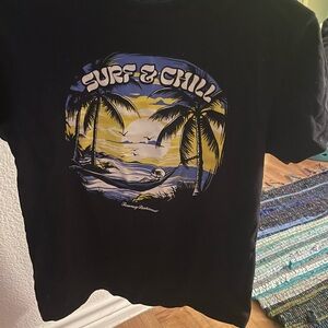 Tommy Bahama Kids 14/16 Surf & Chill T-Shirt - Black